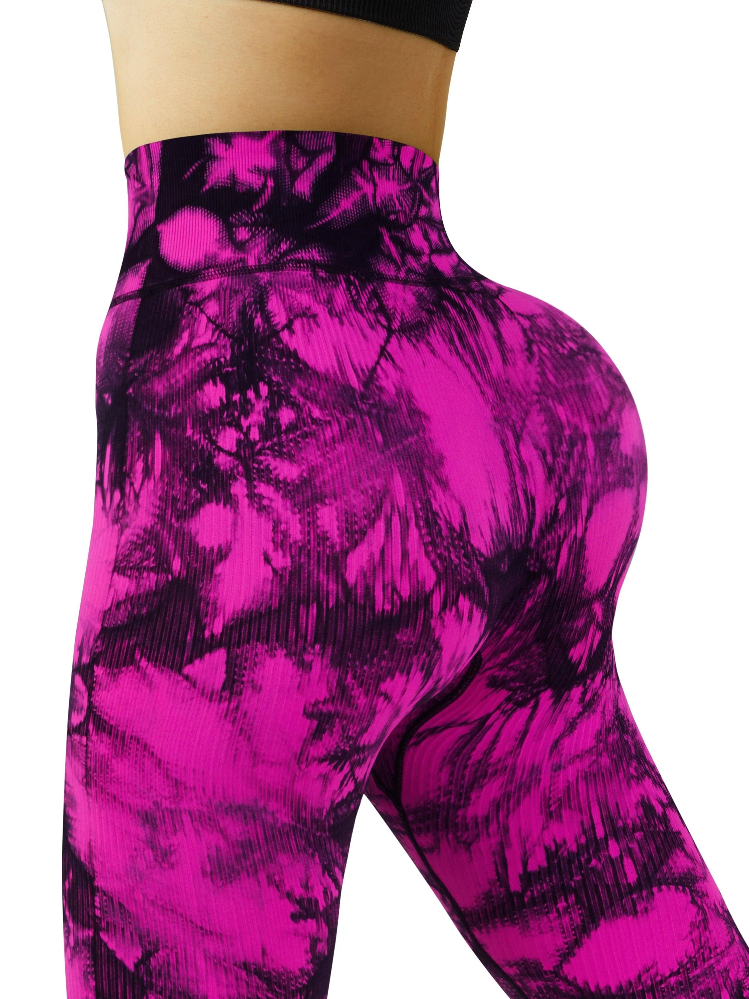 Ribbed Printed Seamless Leggings - Image 37