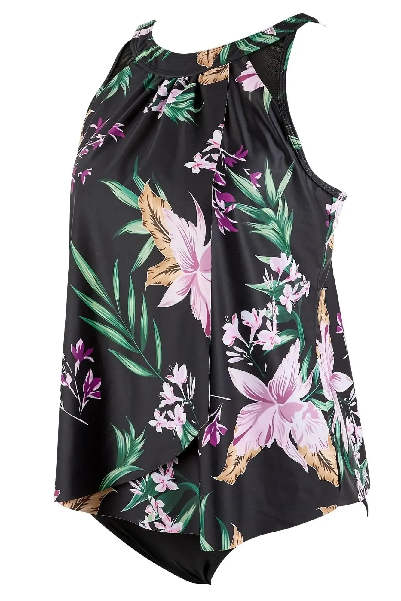 Ruffle Cover Tankini Swimsuit - Image 105