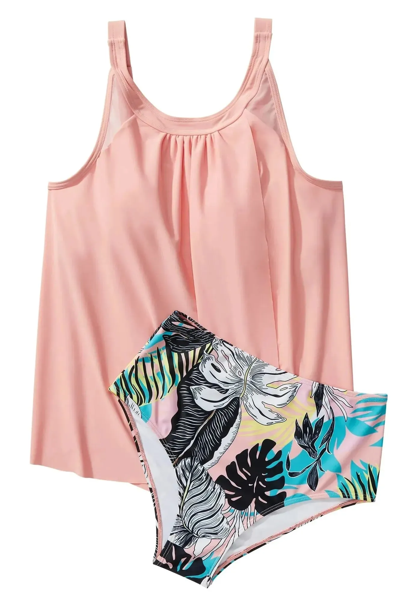 Ruffle Cover Tankini Swimsuit - Image 12