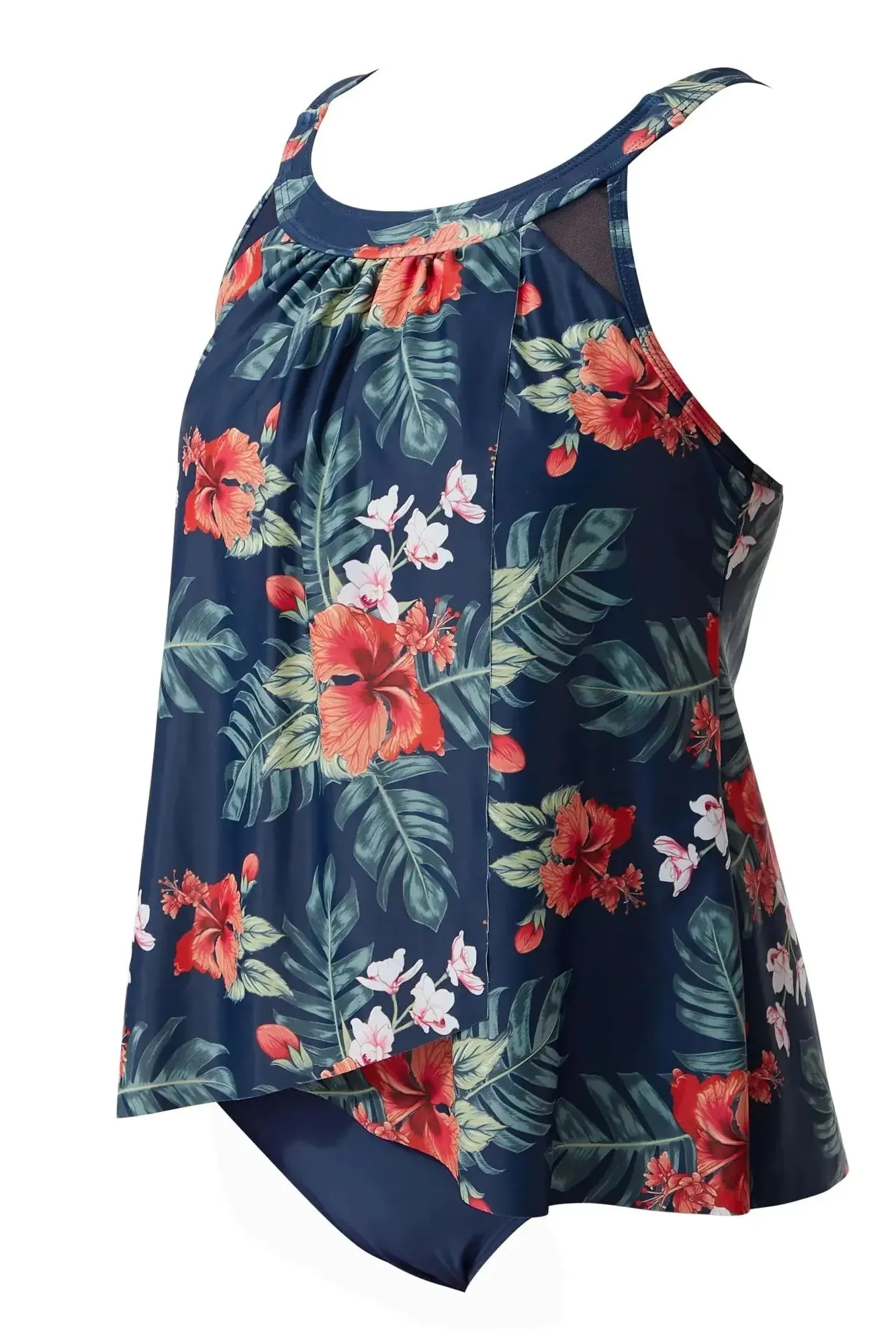 Ruffle Cover Tankini Swimsuit - Image 56