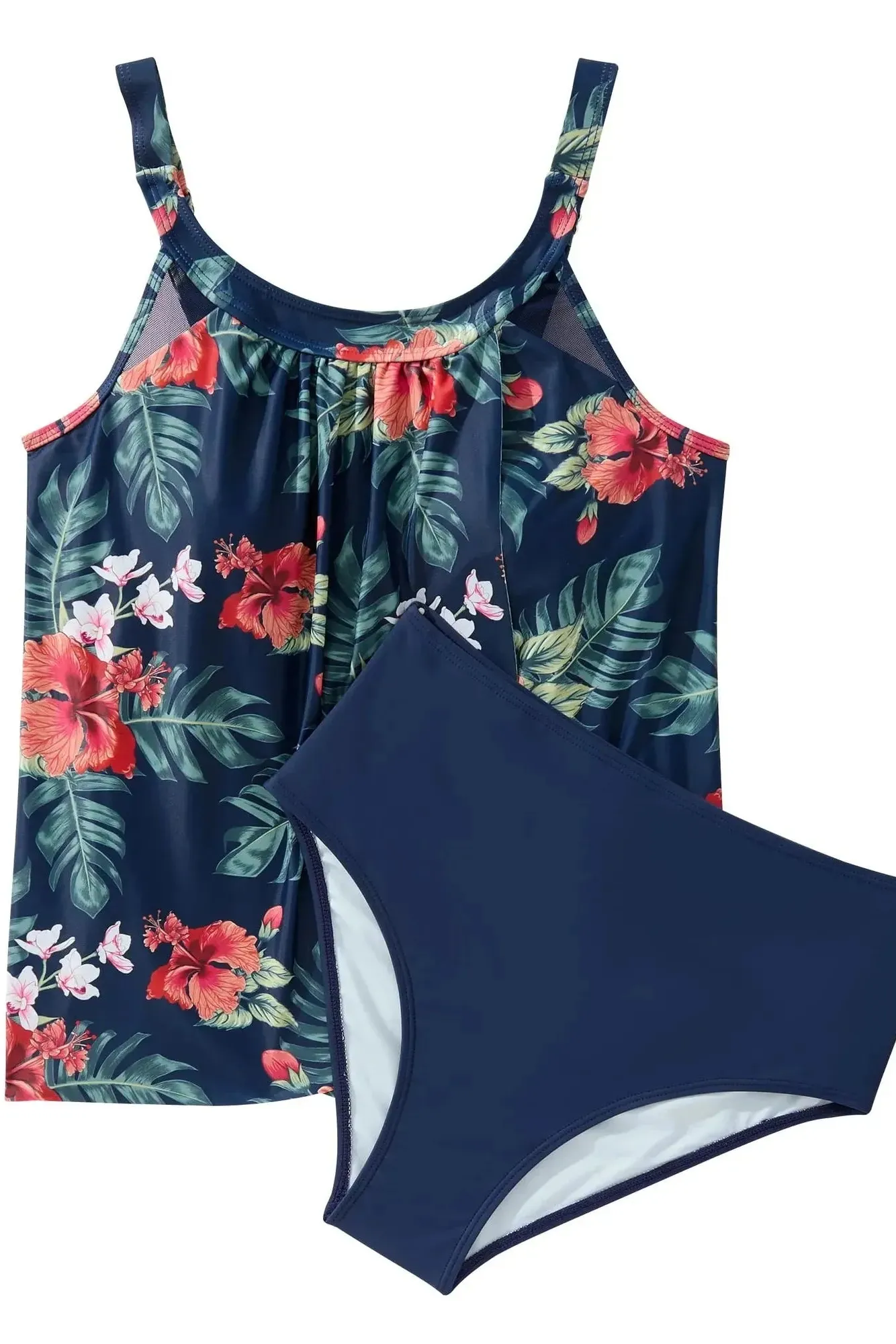 Ruffle Cover Tankini Swimsuit - Image 58