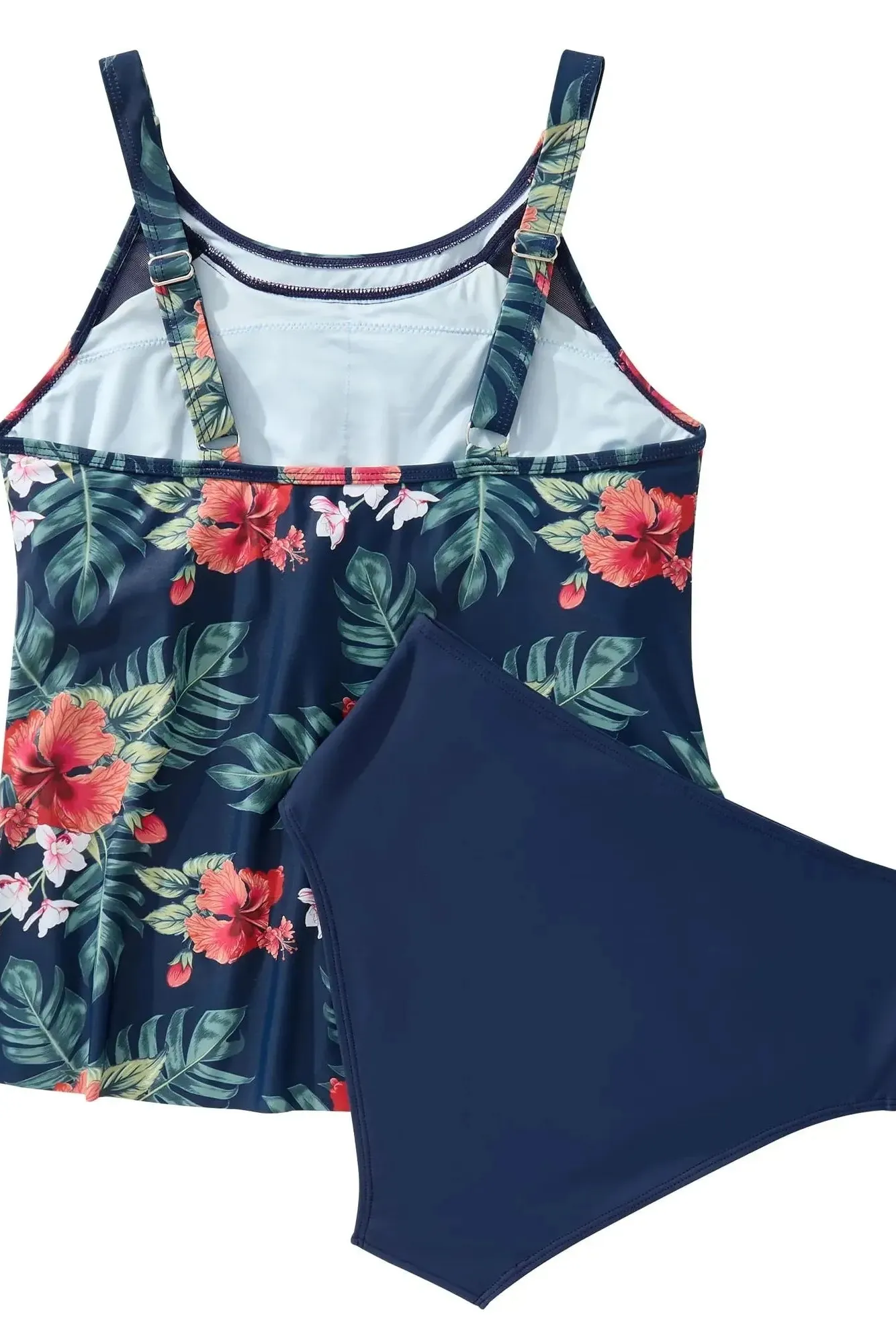 Ruffle Cover Tankini Swimsuit - Image 60