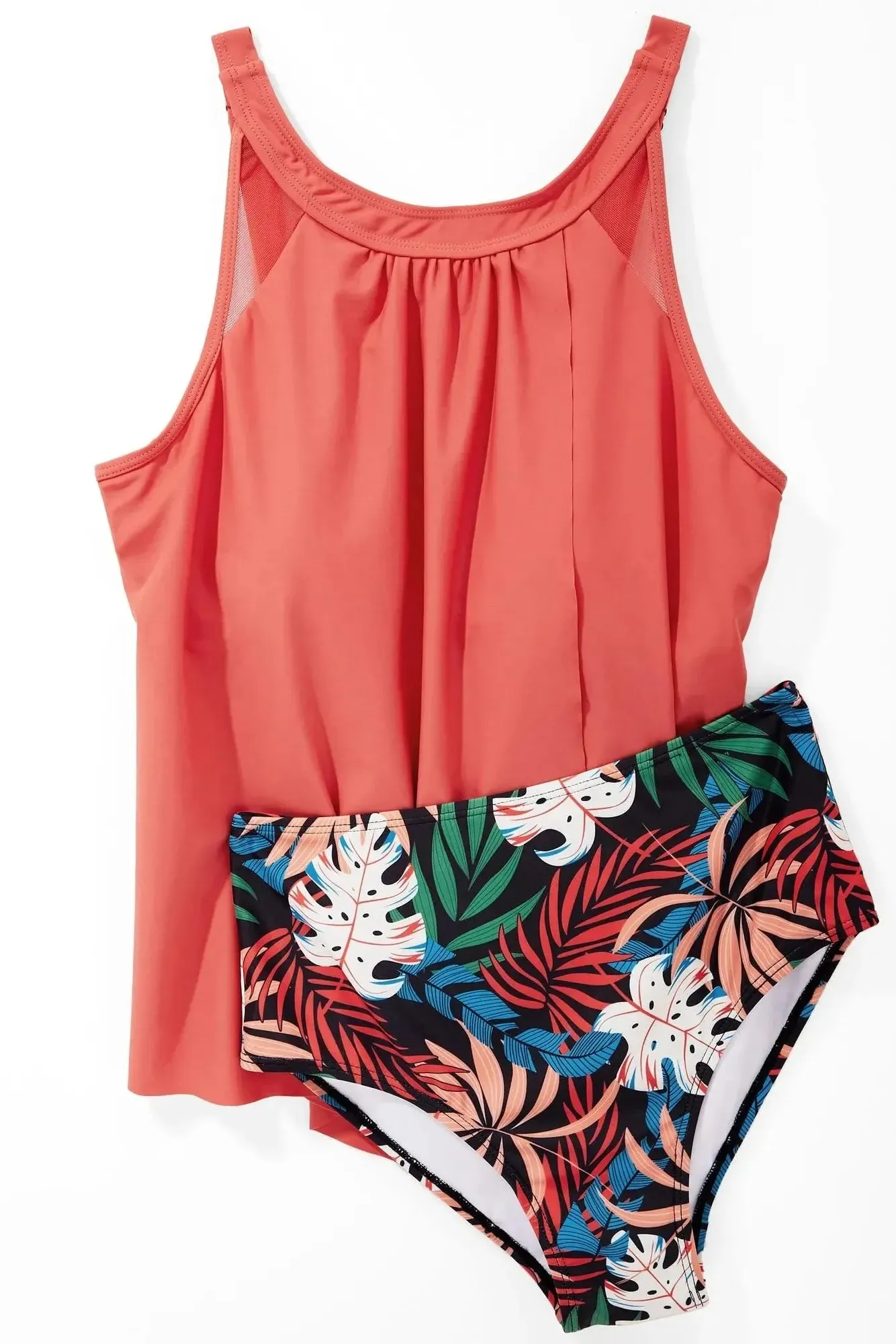 Ruffle Cover Tankini Swimsuit - Image 77