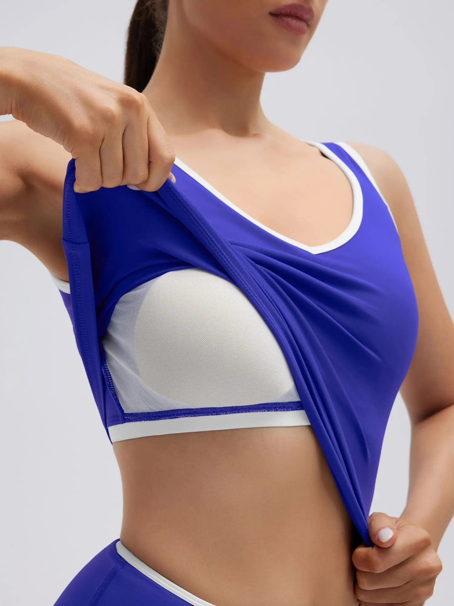 Built in Bra Yoga Tank Top 2 Piece Workout Sets - Image 22