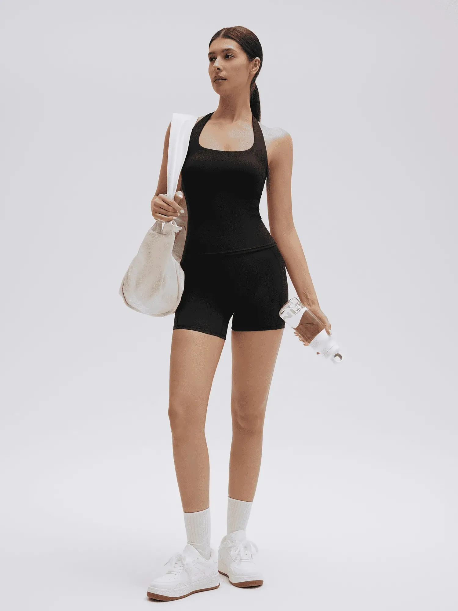 Halter Neck High Waisted 2 Piece Workout Sets - Image 15