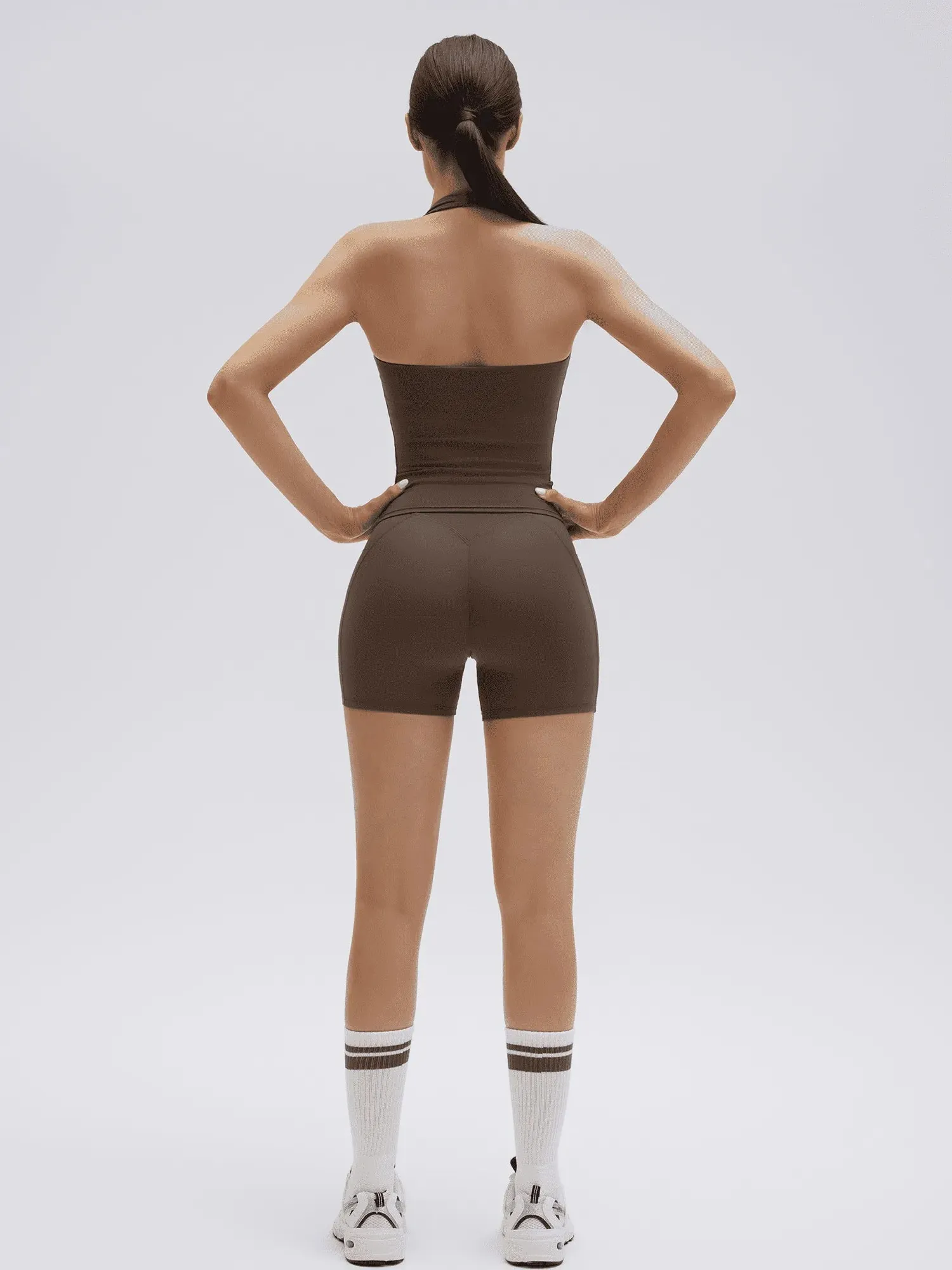 Halter Neck High Waisted 2 Piece Workout Sets - Image 23