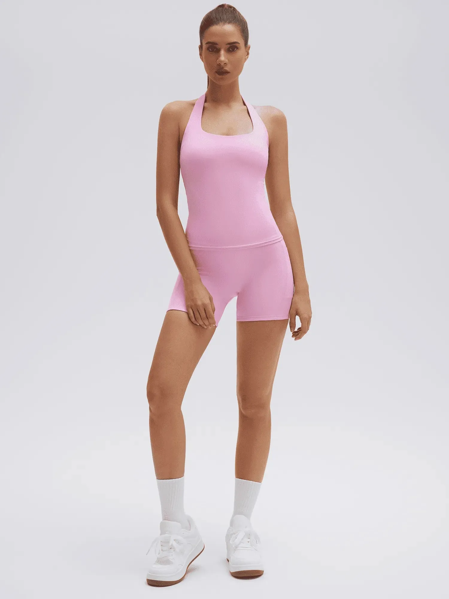 Halter Neck High Waisted 2 Piece Workout Sets - Image 32