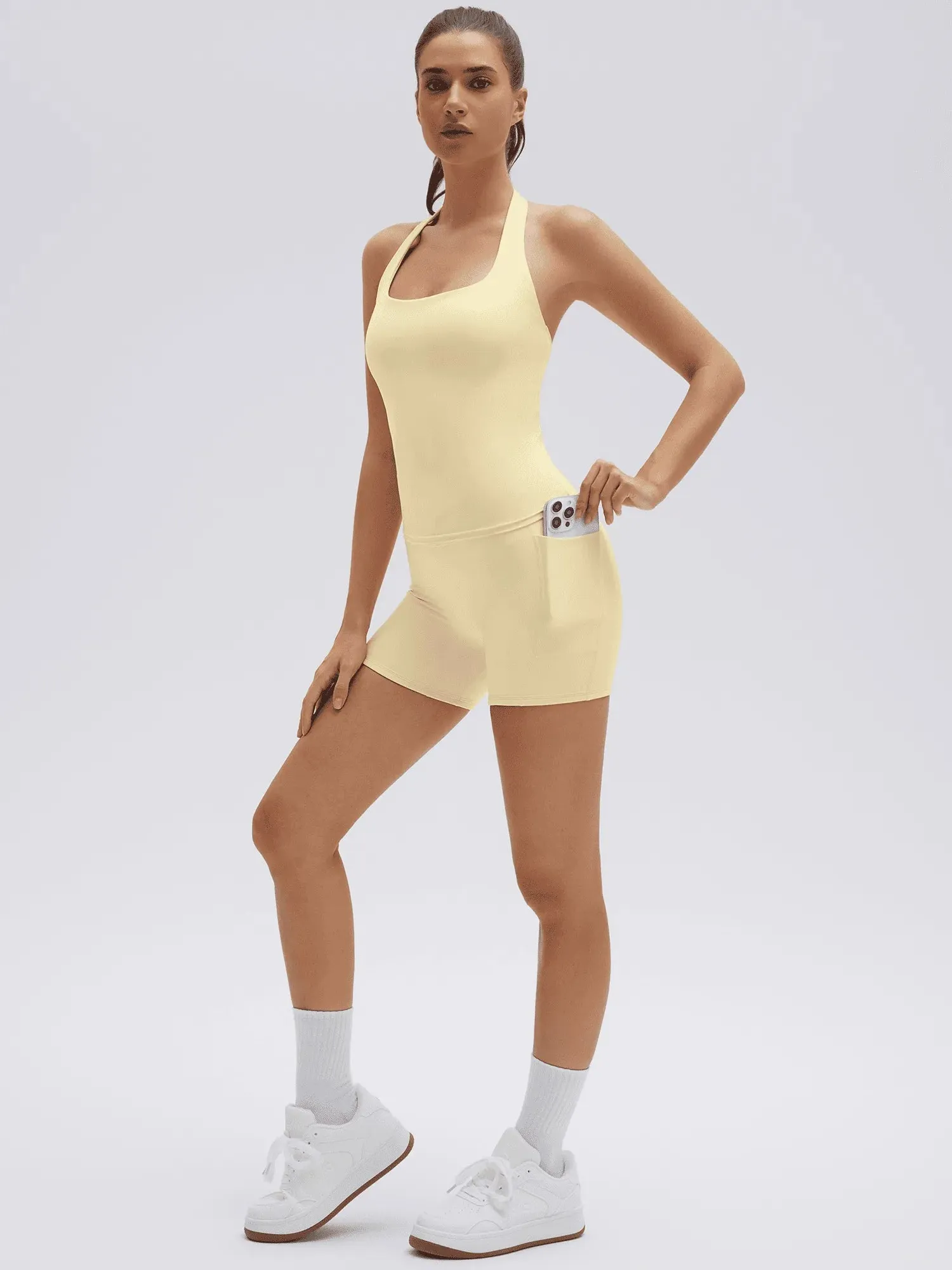 Halter Neck High Waisted 2 Piece Workout Sets - Image 41