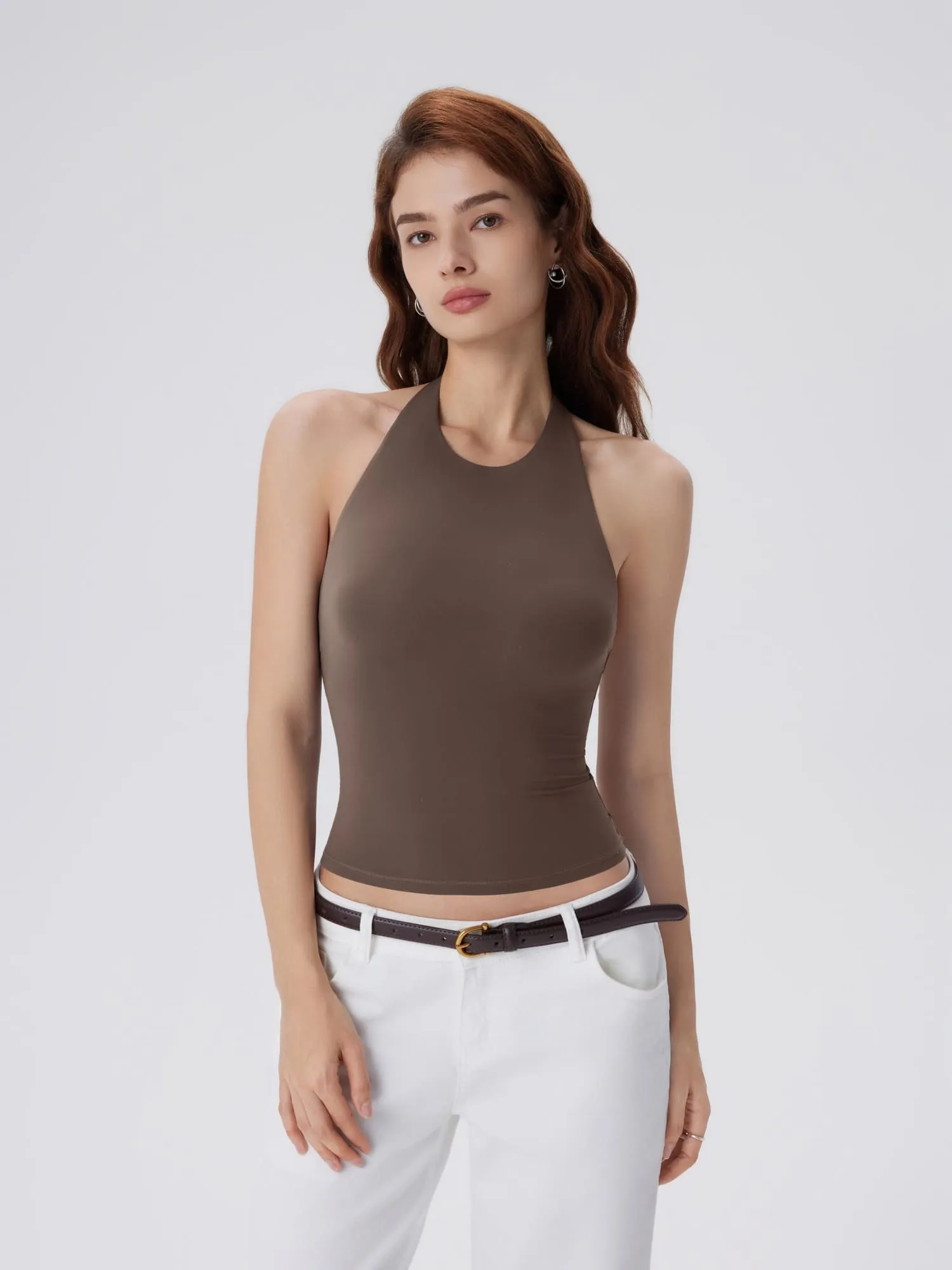 Padded Backless Halter Tank Tops - Image 10