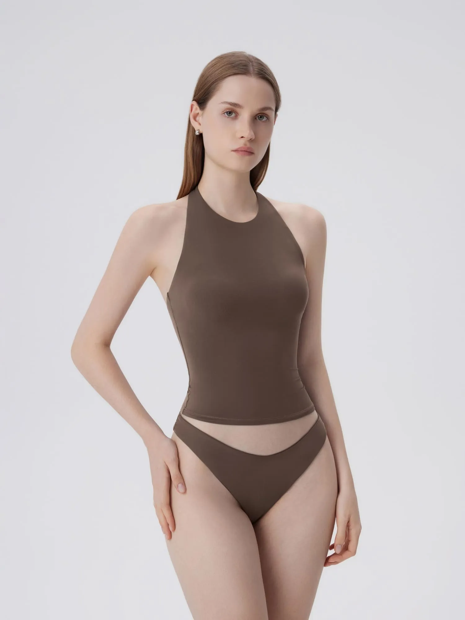 Padded Backless Halter Tank Tops - Image 7