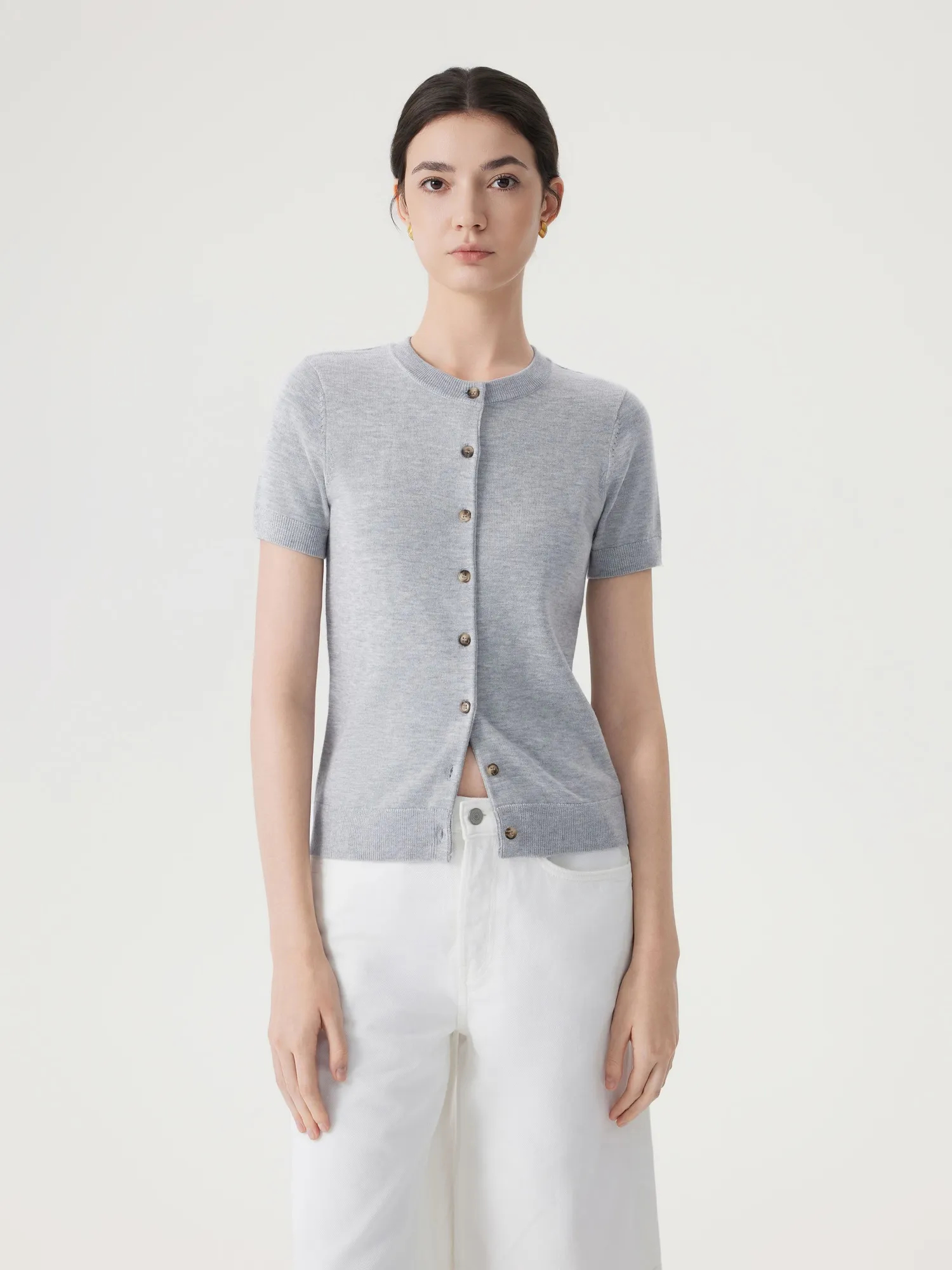 Cashmere Silk Blend Cardigan Spring Sweaters - Short Sleeve - Image 20