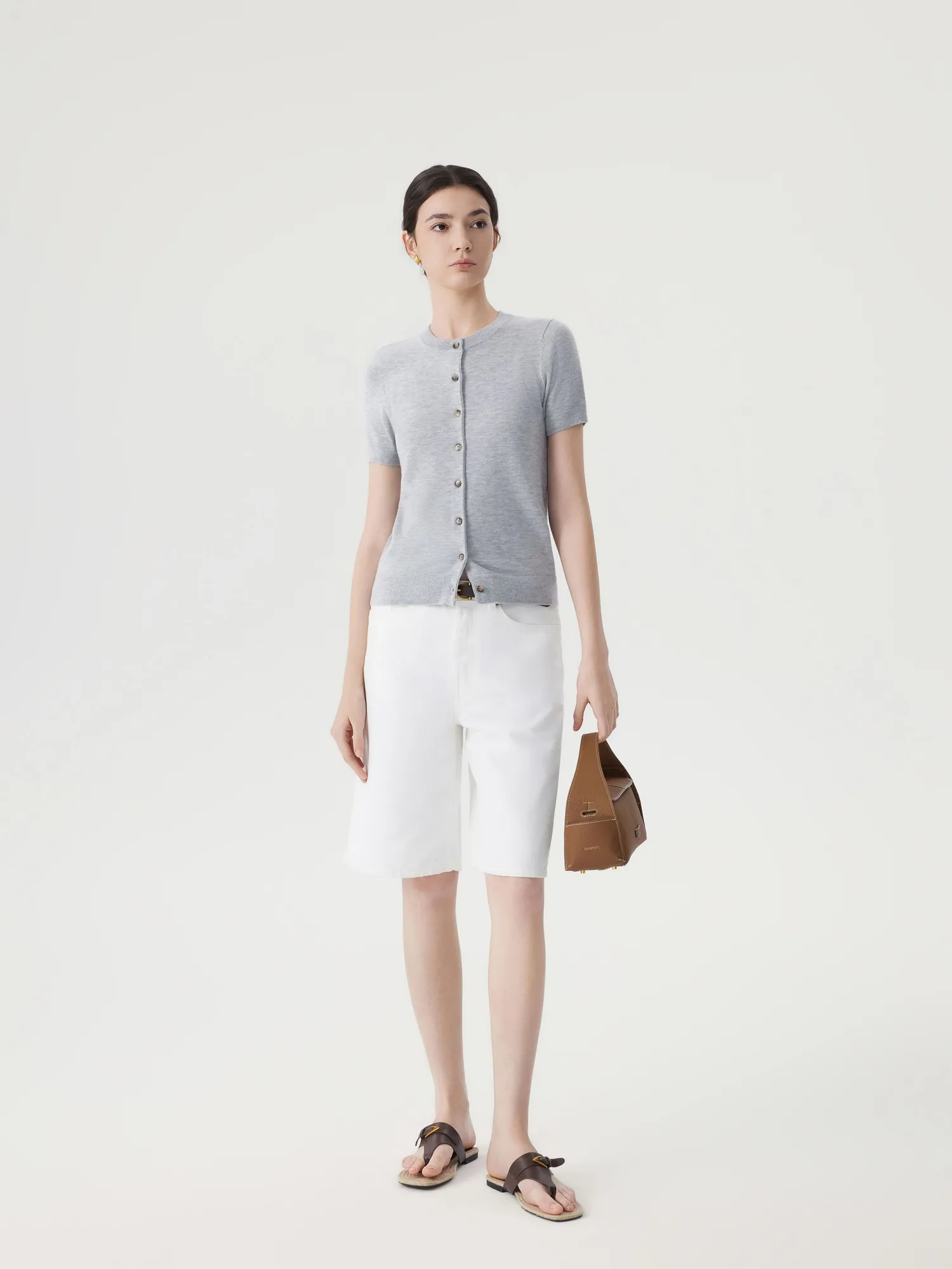 Cashmere Silk Blend Cardigan Spring Sweaters - Short Sleeve - Image 21