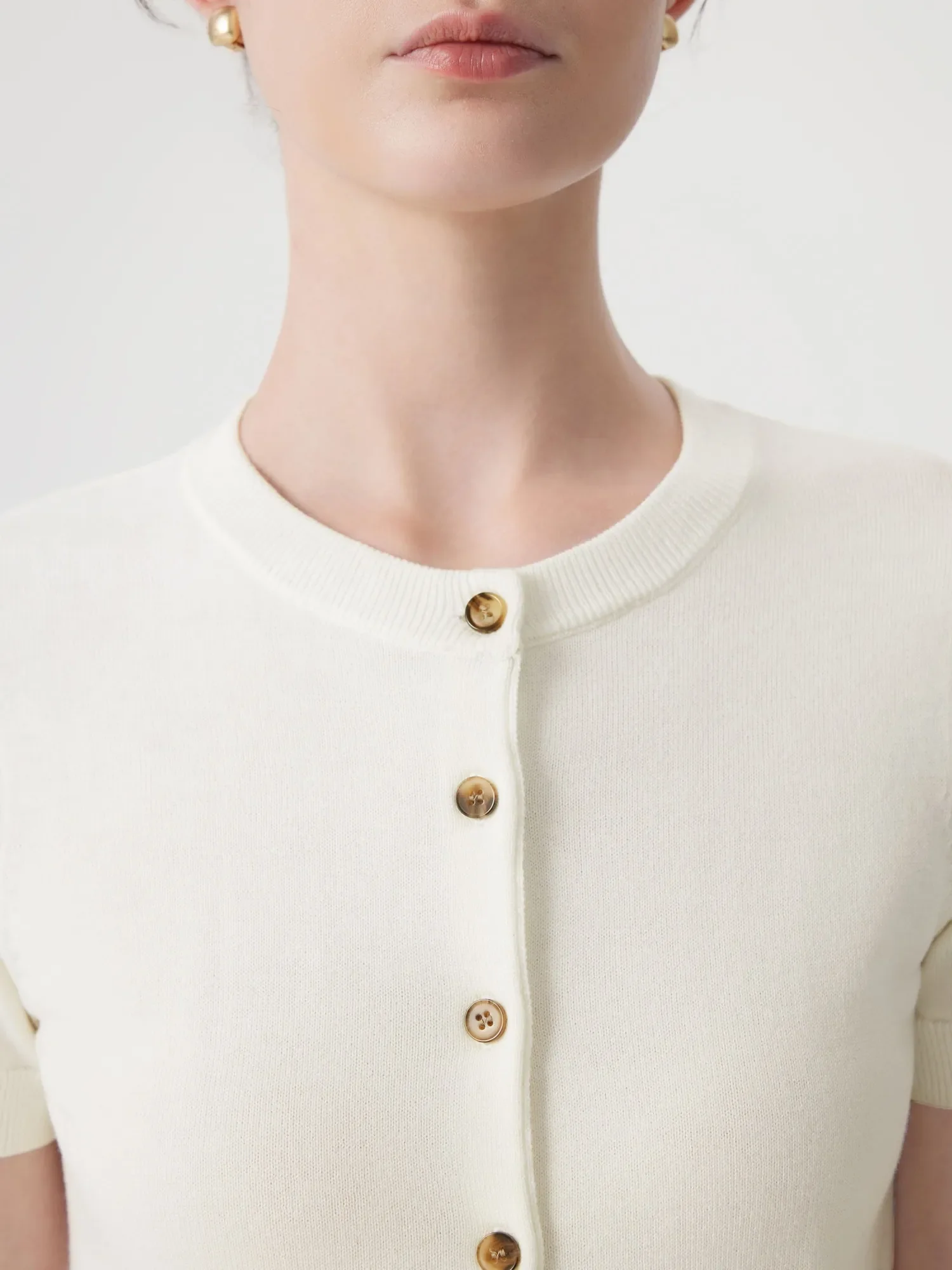 Cashmere Silk Blend Cardigan Spring Sweaters - Short Sleeve - Image 25