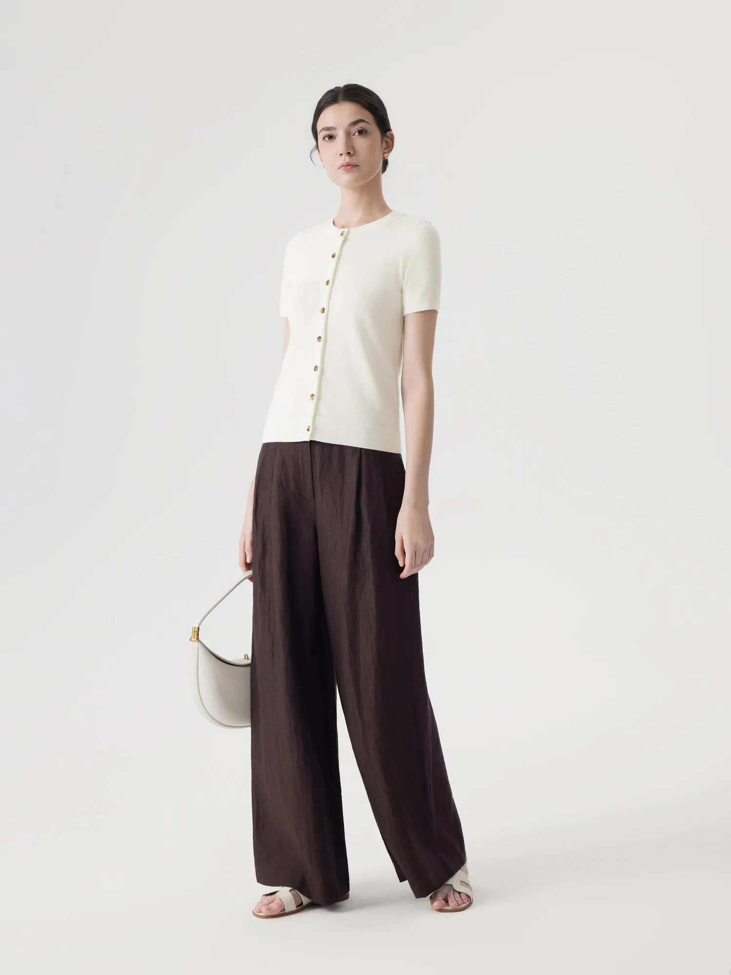 Cashmere Silk Blend Cardigan Spring Sweaters - Short Sleeve - Image 26